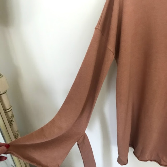 Tunic with Ties and Bell Sleeves - Picture 2 of 3